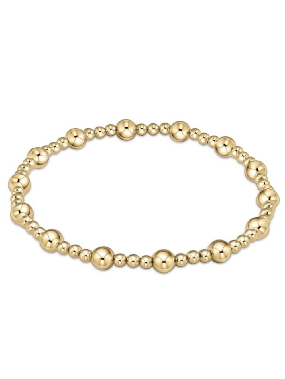 New Enewton Sincerity Pattern 14kt Gold-filled 5mm and 2.5mm Beaded Bracelet